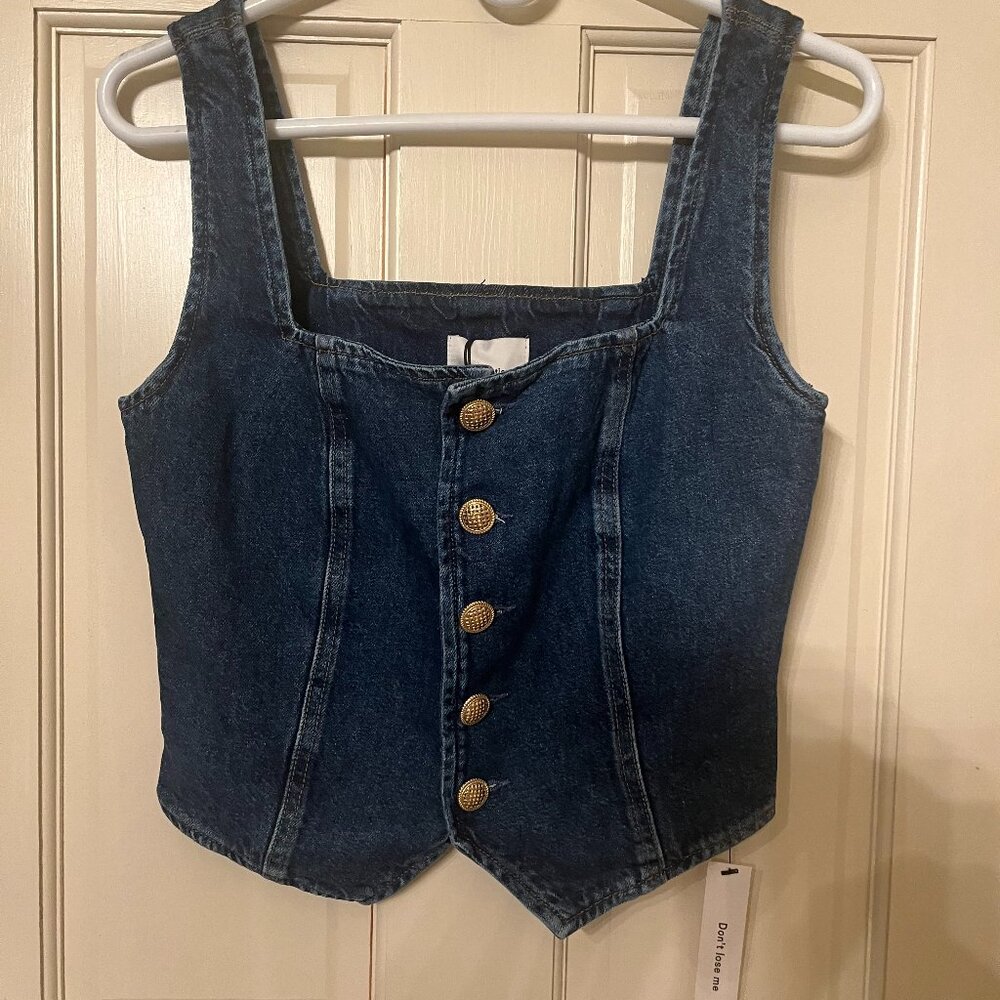 Reformation Denim Crop Top